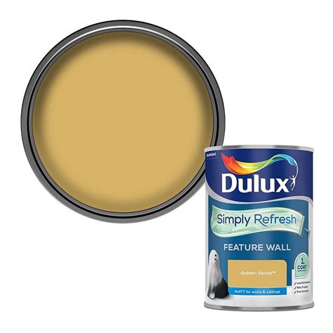 Dulux Simply Refresh Feature Wall One Coat Matt Emulsion Paint Golden