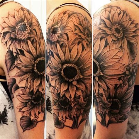 Sunflower Sleeve Tattoo Designs Sublimed Ejournal Frame Store