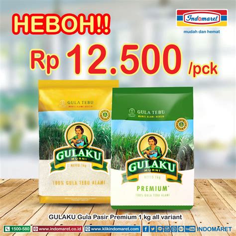 Gambar una tiktok / pin on tiktok : Promo Heboh Mulai hari ini GULAKU Gula Pasir Premium 1kg ...