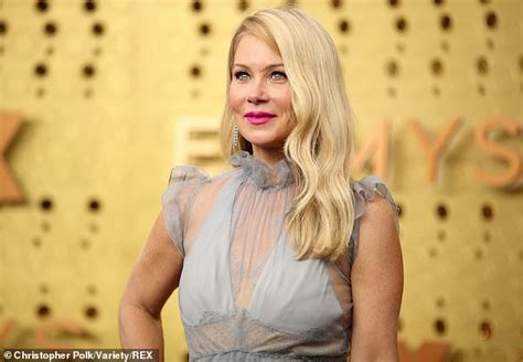 Christina Applegate Is A Sheer Delight In Grey Gown At The 71st