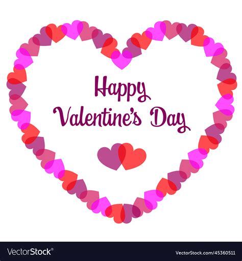 Happy Valentines Day Heart Graphic Royalty Free Vector Image