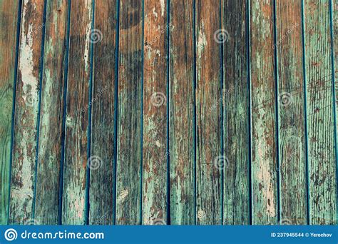 Old Shabby Wooden Planks With Cracked Color Paint Stock Photo Image