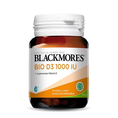 Blackmores Vitamin D3 1000 Iu Bio D3 1000 Iu 60 Kapsul Kegunaan Efek Samping Dosis Dan