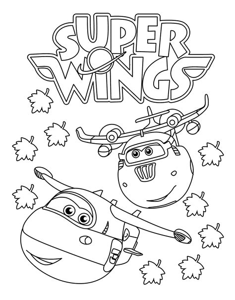 Colorear Dizzy Jerome Y Jett Super Wings Dibujo Para Colorear Pdmrea