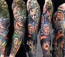 Horror Sleeve tattoo by Sasha O Kharin Badass Tattoos, Dope Tattoos ...