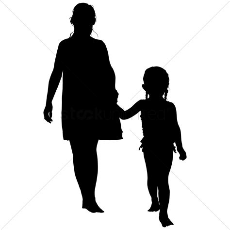 Silhouette Of Mother And Child At Getdrawings Free Download