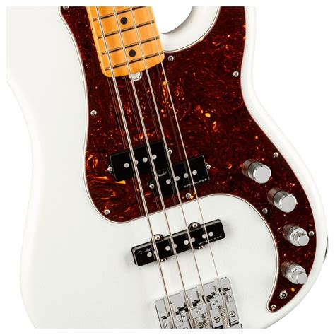 Fender American Ultra Precision Bass Mn Arctic Pearl At Gear4music