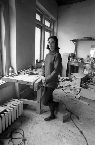 Pop Art Sculptor Marisol Escobar Known As Marisol In Her Studio 1963
