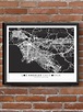Los Angeles Map With Coordinates Los Angeles Map Map Art | Etsy | Los ...