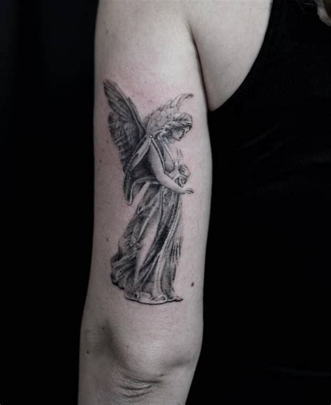 Guardian Angel Angel Tattoo For Women Black Ink Tattoos Guardian