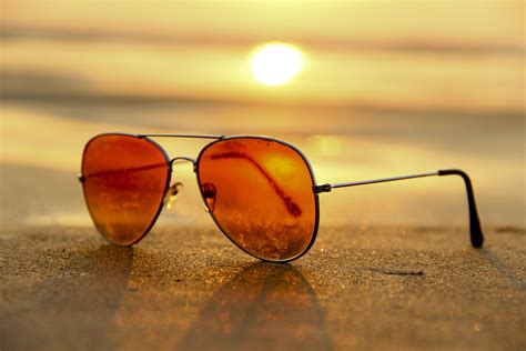 Free Images Beach Sand Sunset Summer Red Yellow Close Up Sunglasses Glasses Eyewear