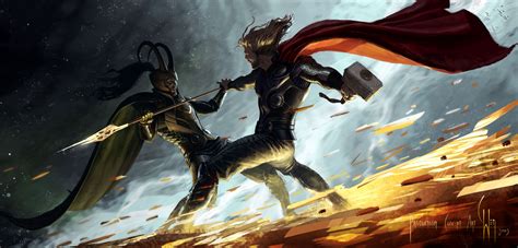 Loki And Thor Fight Thor Art Thor Comic Loki