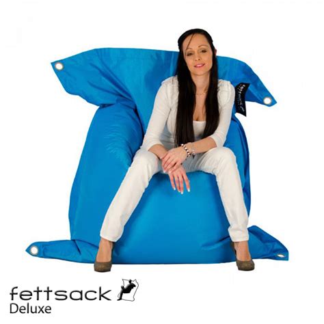 Fettsack Deluxe In Blau Xxl Sitzsack F R Indoor Und Outdoor