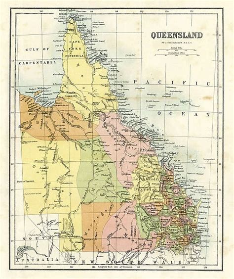 Antique Map Queensland Australia Our Beautiful Pictures Are Available
