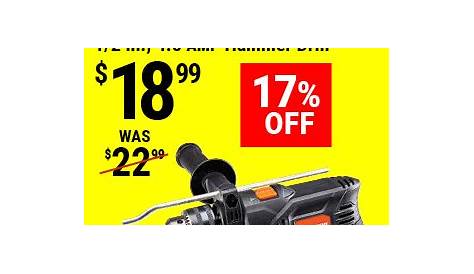 WARRIOR 1/2 in. Hammer Drill for $18.99 – Harbor Freight Coupons