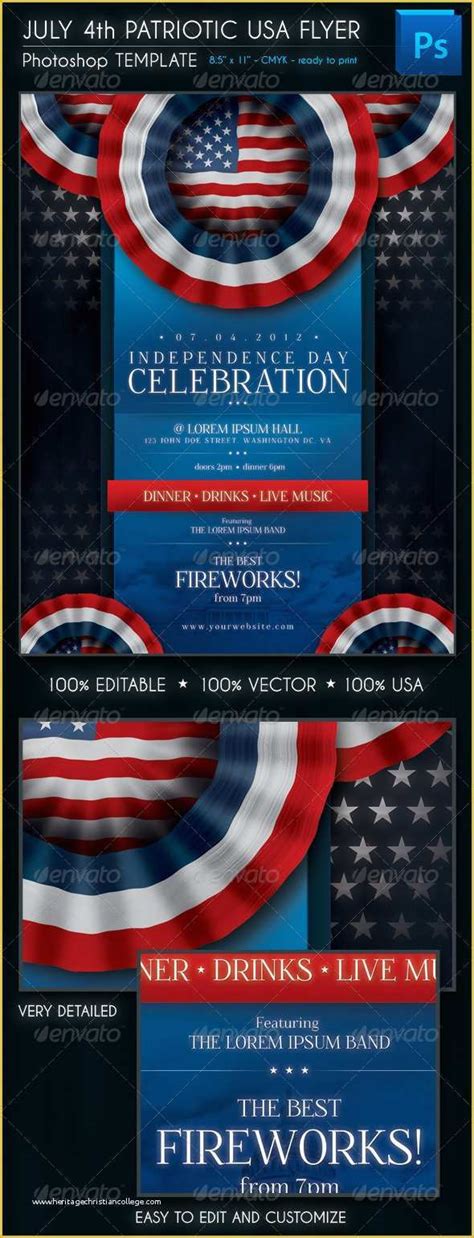 Free Patriotic Flyer Template Of Free Patriotic Backgrounds For Flyers