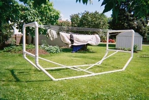 Dry Your Clothes Outdoors With This Portable Pvc Clothes Line
