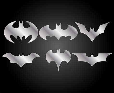 Six Batman Logo Vector Set Vector Art And Graphics