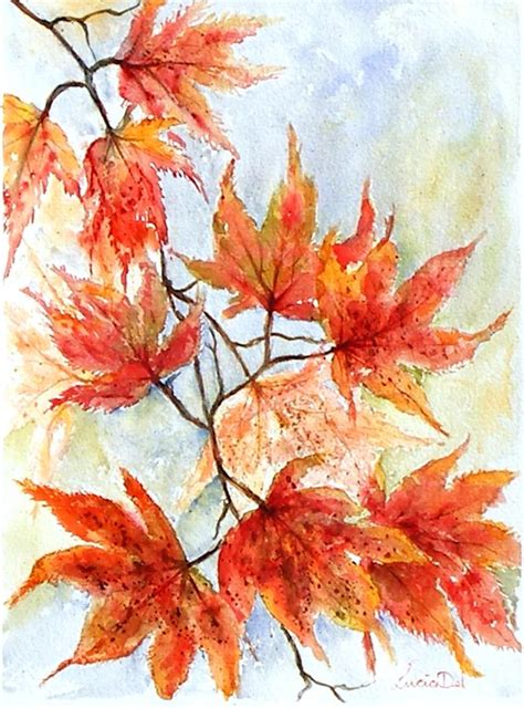 Japanese Maple Painting By Lucia Del