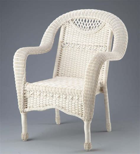 Resin outdoor chairs are great companions to all weather wicker sofas or loveseats and they make wonderful pairings placed with accent tables at the side. Prospect Hill Outdoor Resin Wicker Chair - Antique White ...