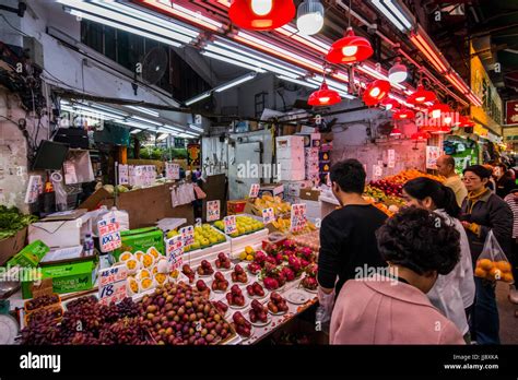 Fresh Fruit Stall Wan Chai Market Wan Chai Hong Kong Stock Photo Alamy