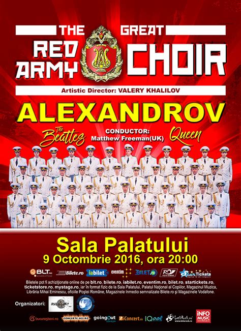 Concert Corul Alexandrov Red Army Choir la Bucureşti BILETE