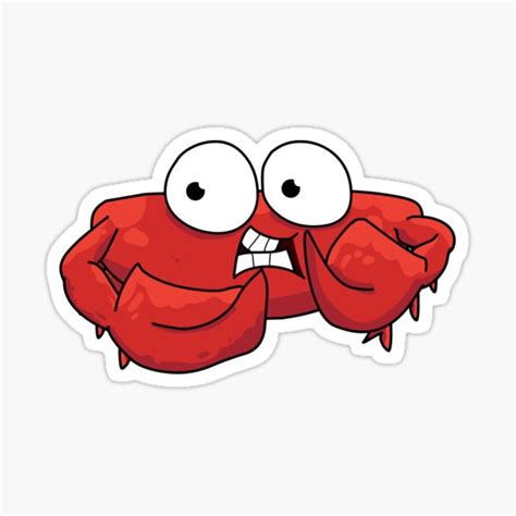 Red Crab Sticker For Sale By Theunicornart Redbubble