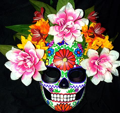 Mexican Embroidery Sugar Skull Mask For Day Of The By Lilbittyfish