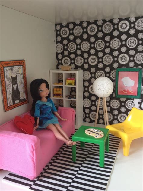 Dollhouse Living Room With Ikea Dollhouse Furniture And Diy Pieces