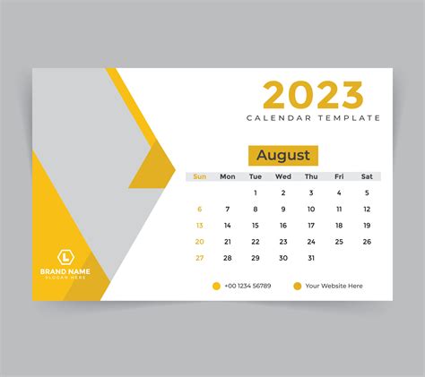 Modelo De Calendário De Mesa Para O Ano Novo 2023 14562862 Vetor No