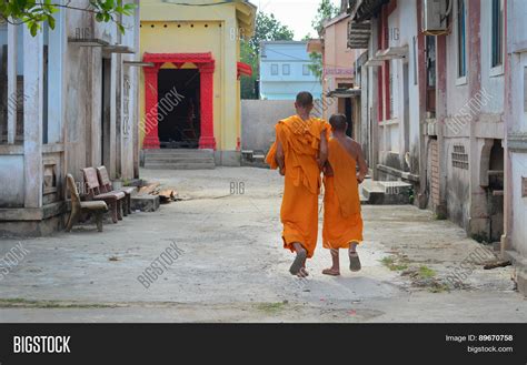 Buddhist Monks Ancient Image And Photo Free Trial Bigstock
