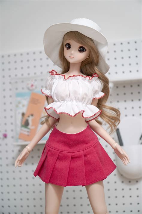 13 Bjd Sd13 Smart Doll Clothes Hot Pink Pleated Skirt Etsy
