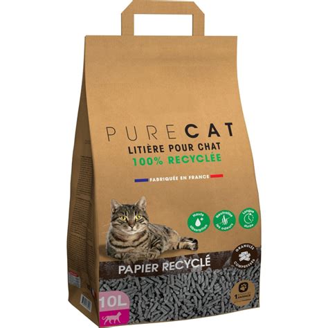 Compressed Pellet Cat Litter Made Of 100 Recycled Paper 10 Liters