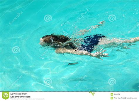 Girl Swimming Underwater Stock Images Image 3428974