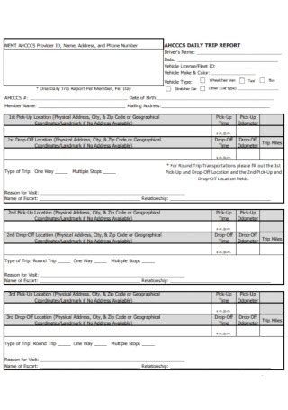 sample trip report templates   ms word