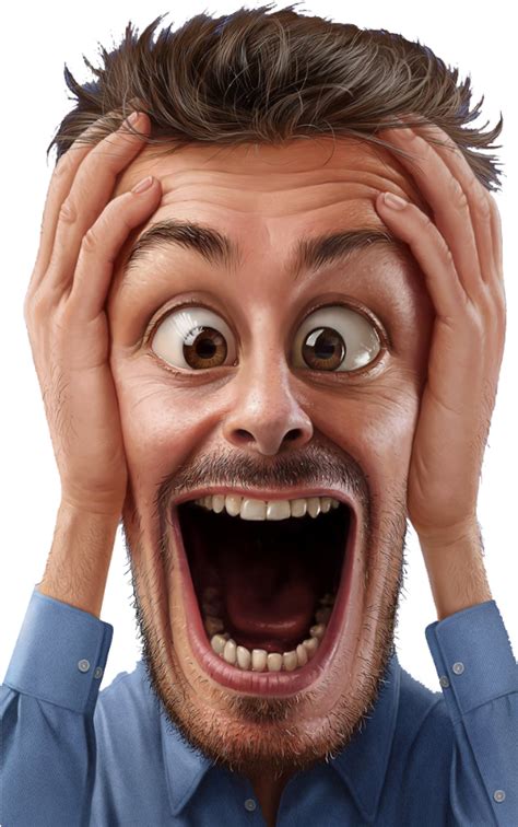 Download #footballfan #fan #surprise #reaction #face #man #people png image