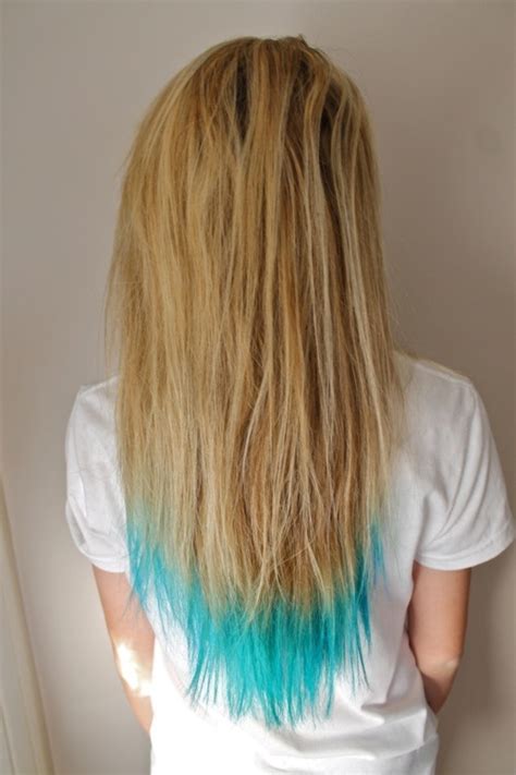 Dip Dye Turquoise Hair Nails Piercings Pinterest