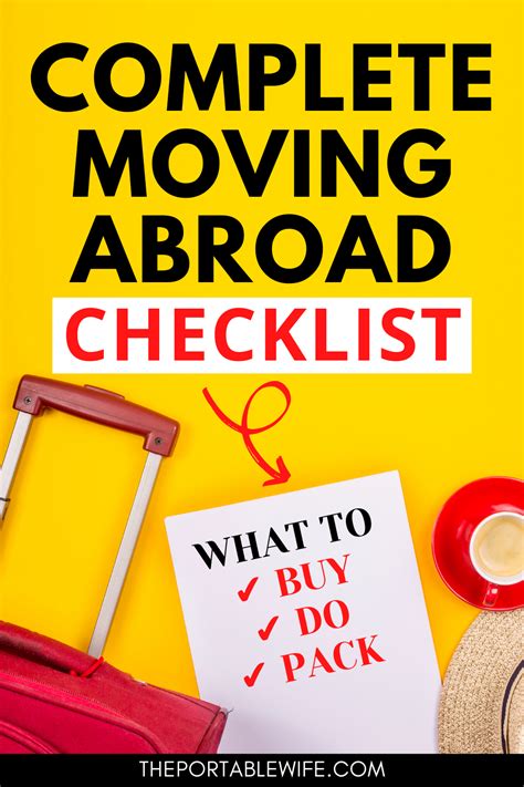 International Moving Checklist How To Move Abroad Artofit