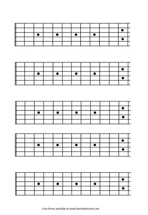 Blank Guitar Fretboard 12 Fret Forms