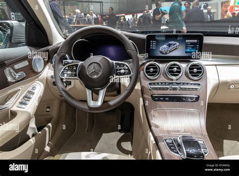 Geneva Switzerland March 7 2018 Interior View Of The New Mercedes