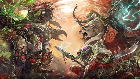 Orks Vs Orcs Who Wins By Bradwhitlam On Deviantart Warcraft Art