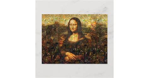 Mona Lisa Collage Mona Lisa Mosaic Mona Lisa Postcard Zazzle