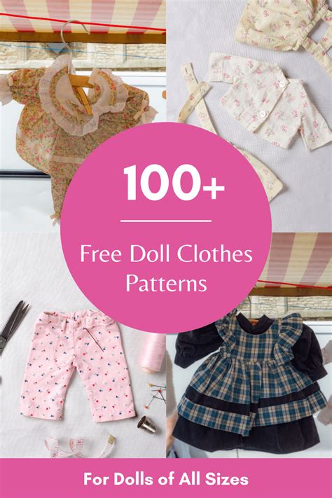 75 FREE Doll Clothes Patterns To Sew Printable