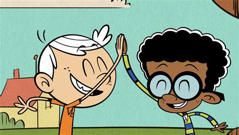Image S1e10a Lincoln And Clyde High Fivepng The Loud