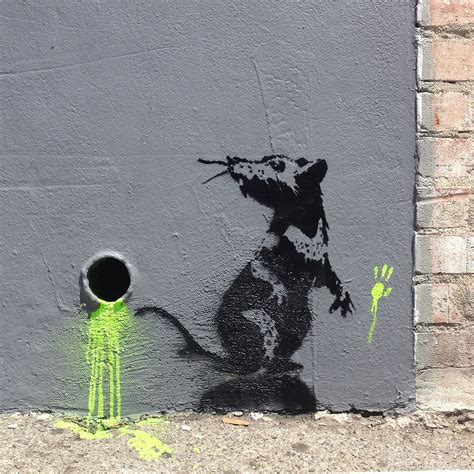 Banksy Toxic Rat Graffiti Street Art Print On Metal