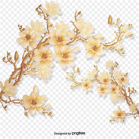 Aesthetic Elements PNG Picture Aesthetic Flower And Branch Elements Aestheticism Hand Painted