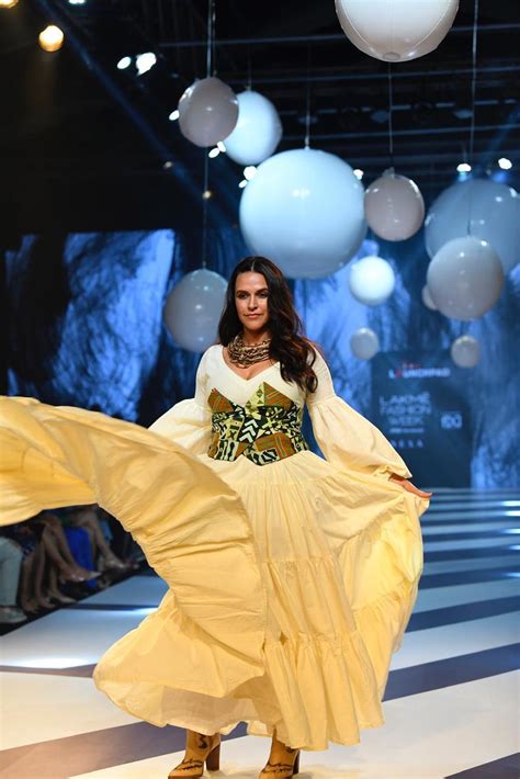 Lakme Fashion Week 2023 Neha Dhupia Turns Showstopper For Inifd