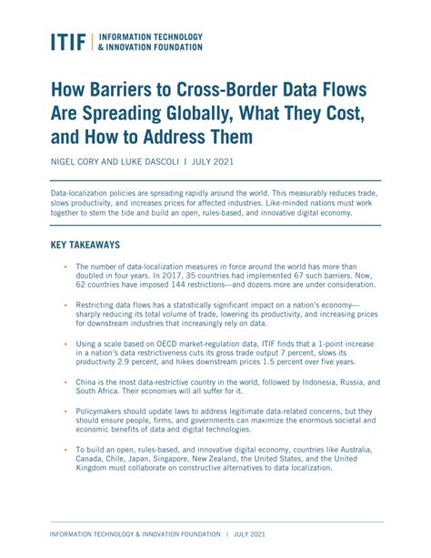 Pdf How Barriers To Cross Border Data Flows Are Spreading Globally