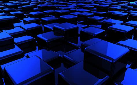 Black And Blue Cubes Extended Wallpaper Wallpaperin