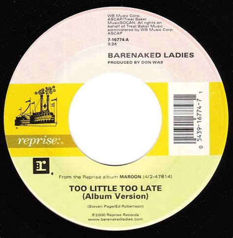 barenaked ladies too little too late 2000 vinyl discogs